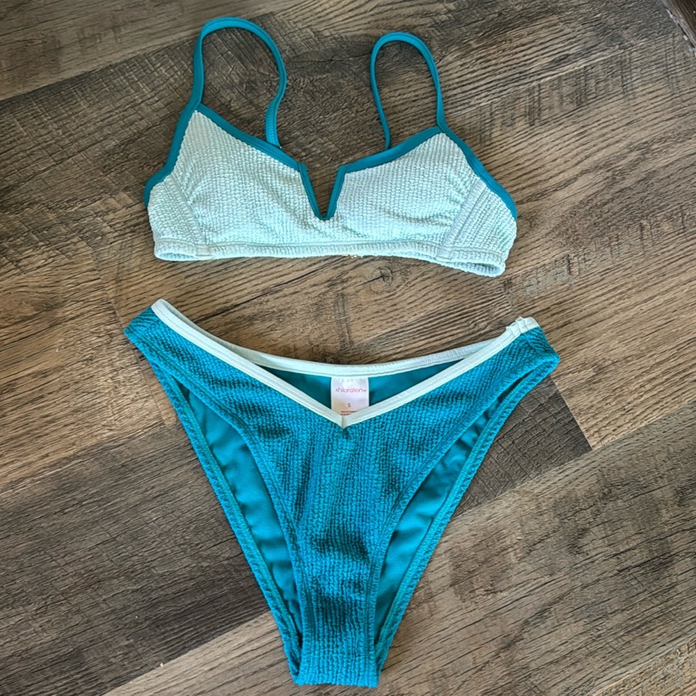 Exhilaration blue unique matching bikini woman’s size small